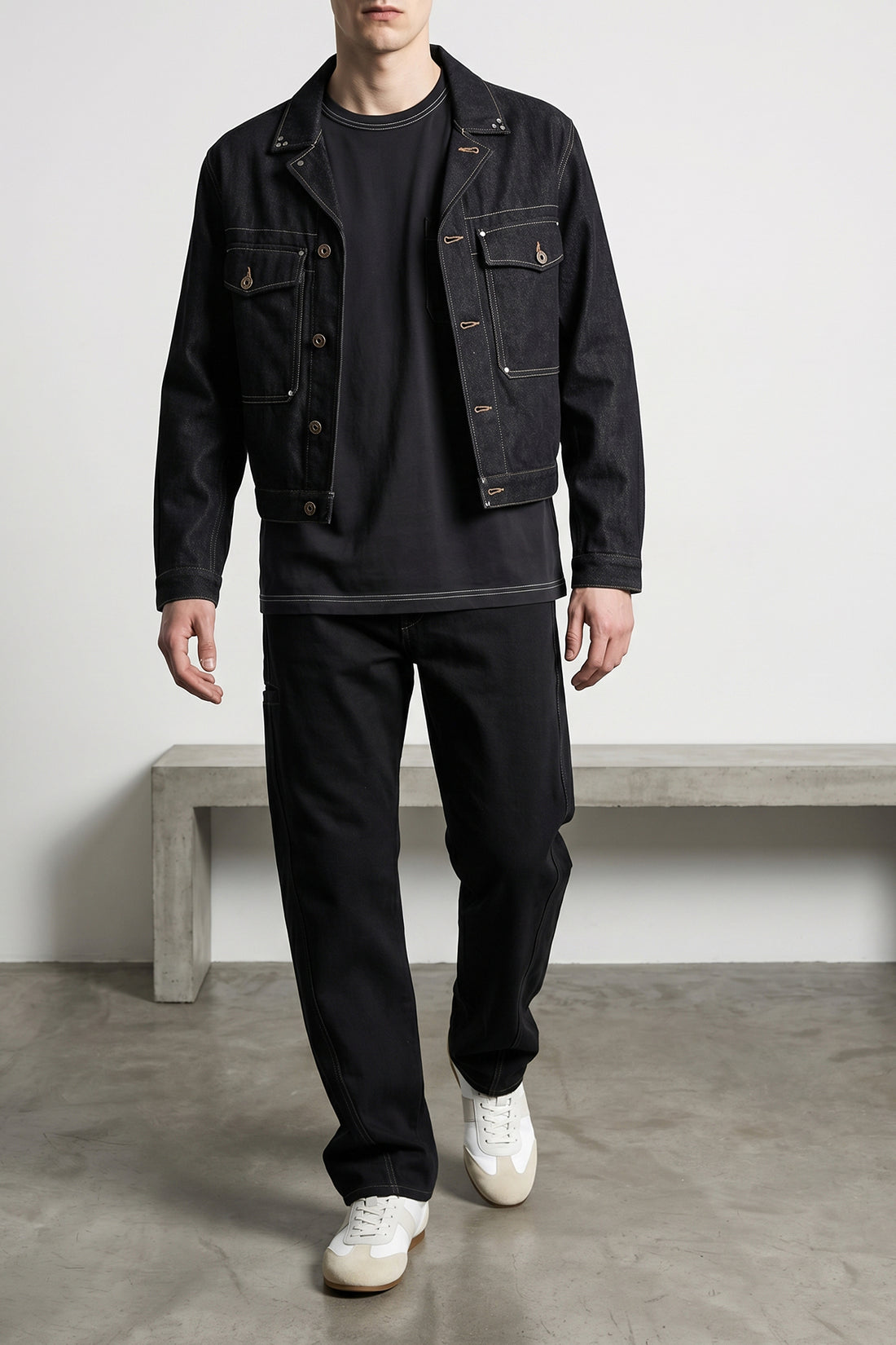 LEMAIRE 48 trucker heavy denim jacket