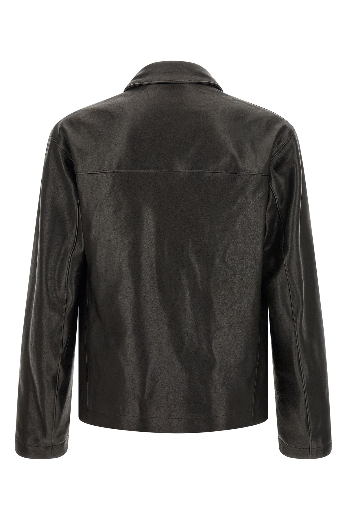 the lemaire single-breasted lambskin jacket