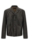the lemaire single-breasted lambskin jacket
