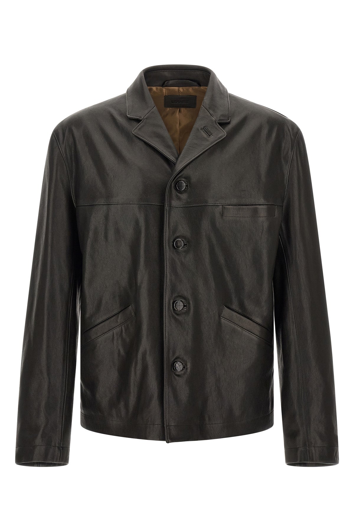 the lemaire single-breasted lambskin jacket