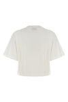 cotton cropped crew neck t-shirt