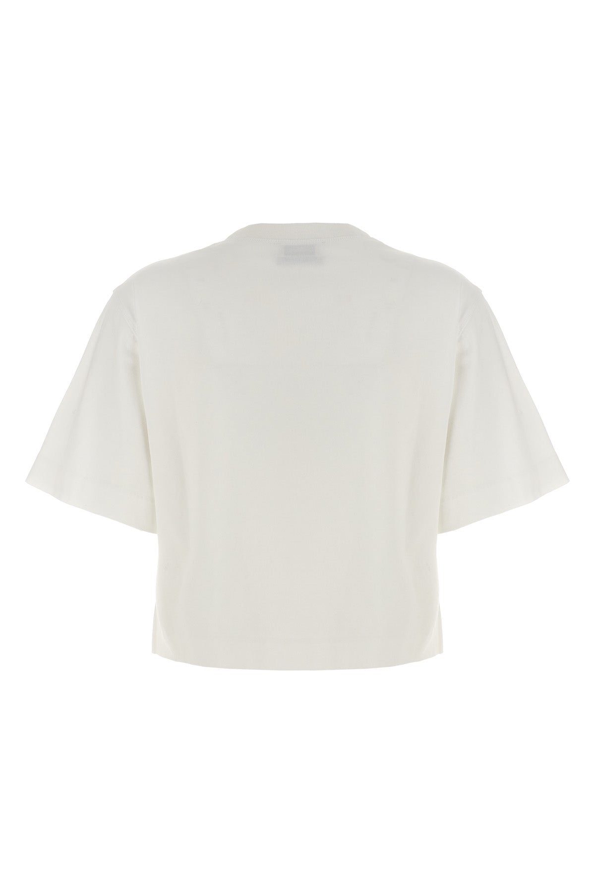 cotton cropped crew neck t-shirt