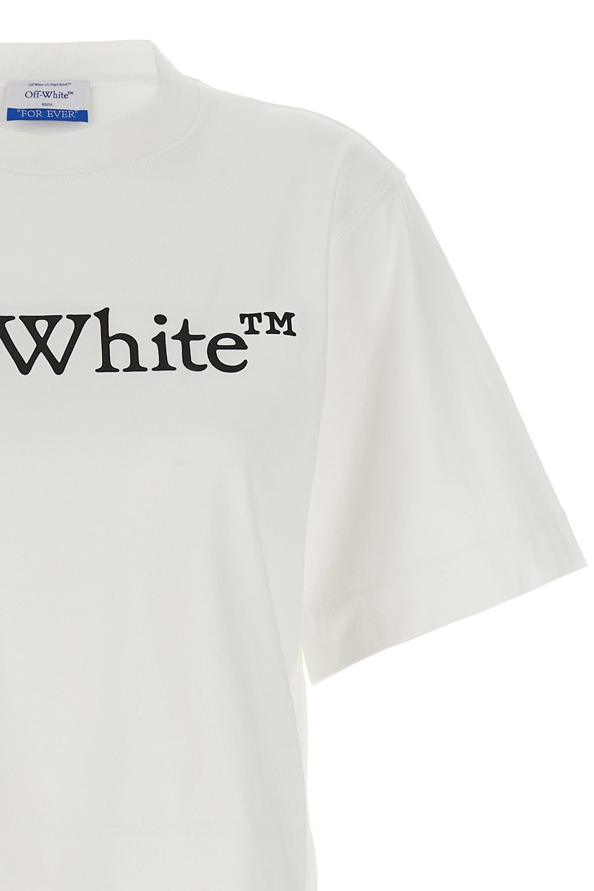 cotton cropped crew neck t-shirt