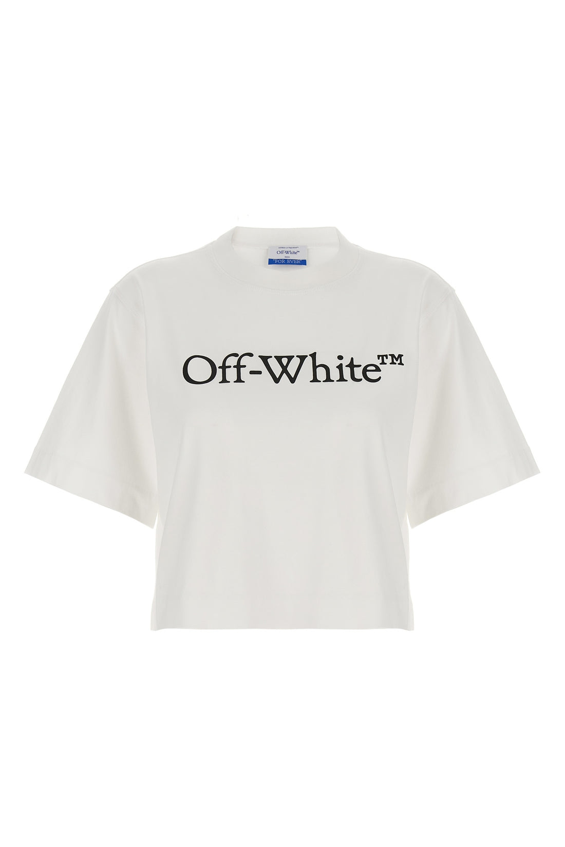 OFF-WHITE M cotton cropped crew neck t-shirt