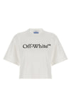 cotton cropped crew neck t-shirt