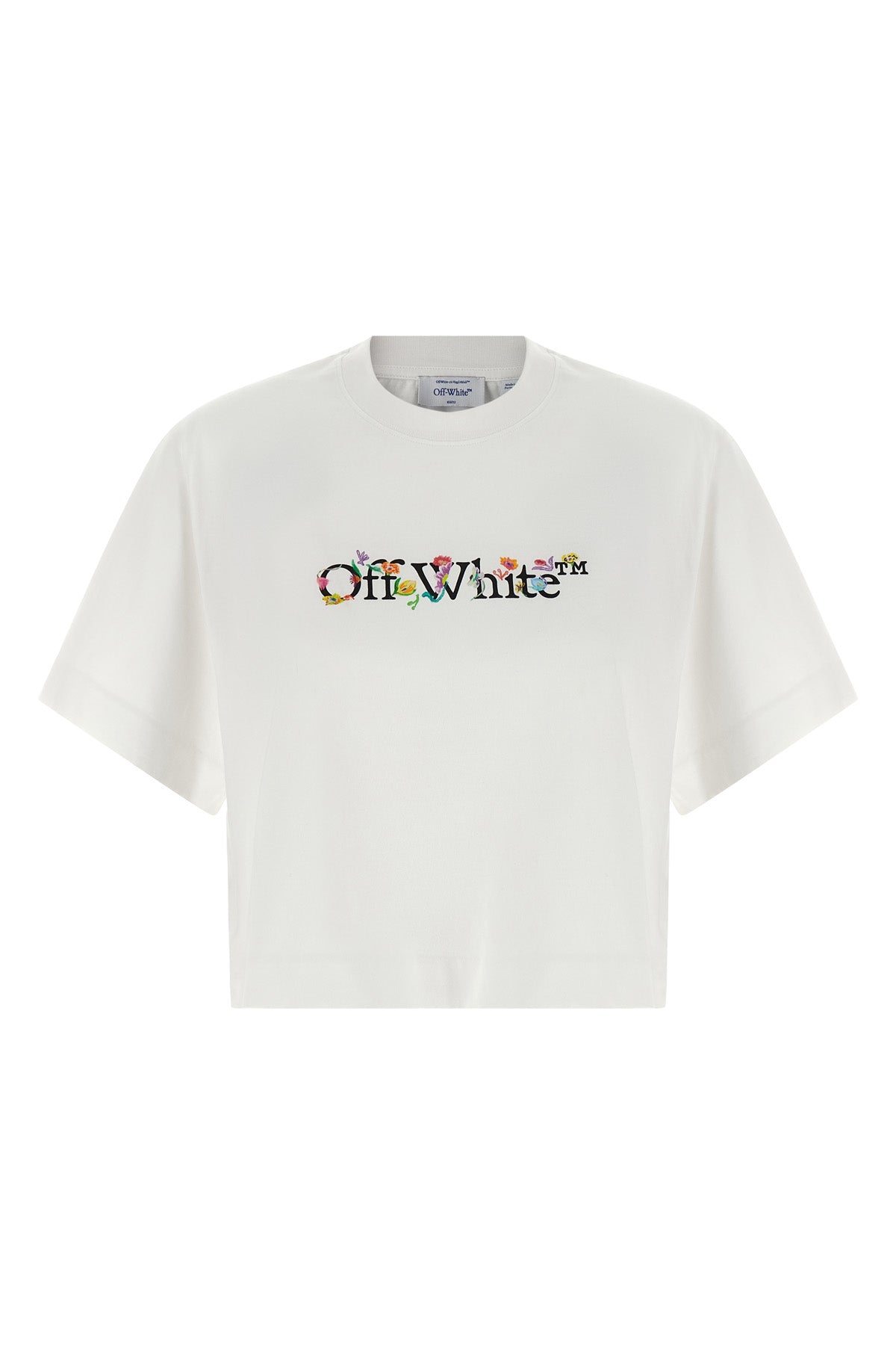 cotton jersey cropped t-shirt