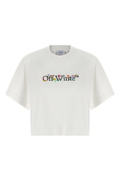 cotton jersey cropped t-shirt