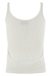 off stamp ribbed stretch cotton top