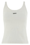 off stamp ribbed stretch cotton top