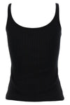off stamp ribbed stretch cotton top