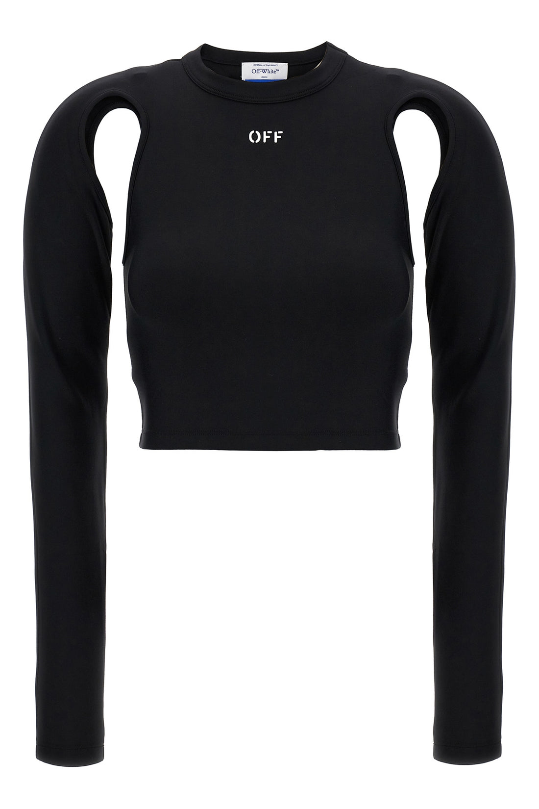 OFF-WHITE 38 sleek stretch fabric top