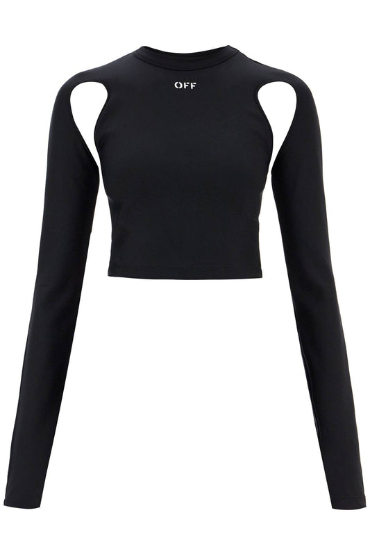 "cropped top with cut out detail