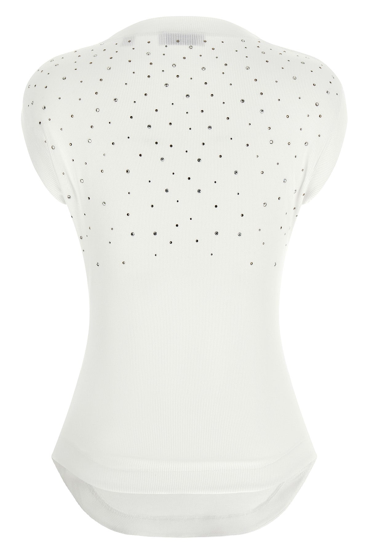 ribbed stretch viscose jersey top