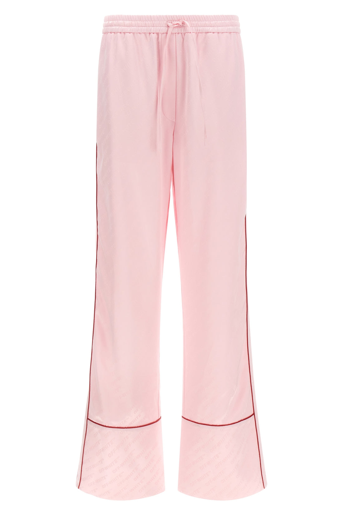 OFF-WHITE 38 all jacquard satin pajama over logo jacquard satin trousers
