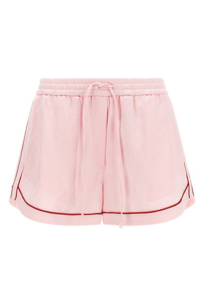 jacquard satin pajama shorts in jacquard satin