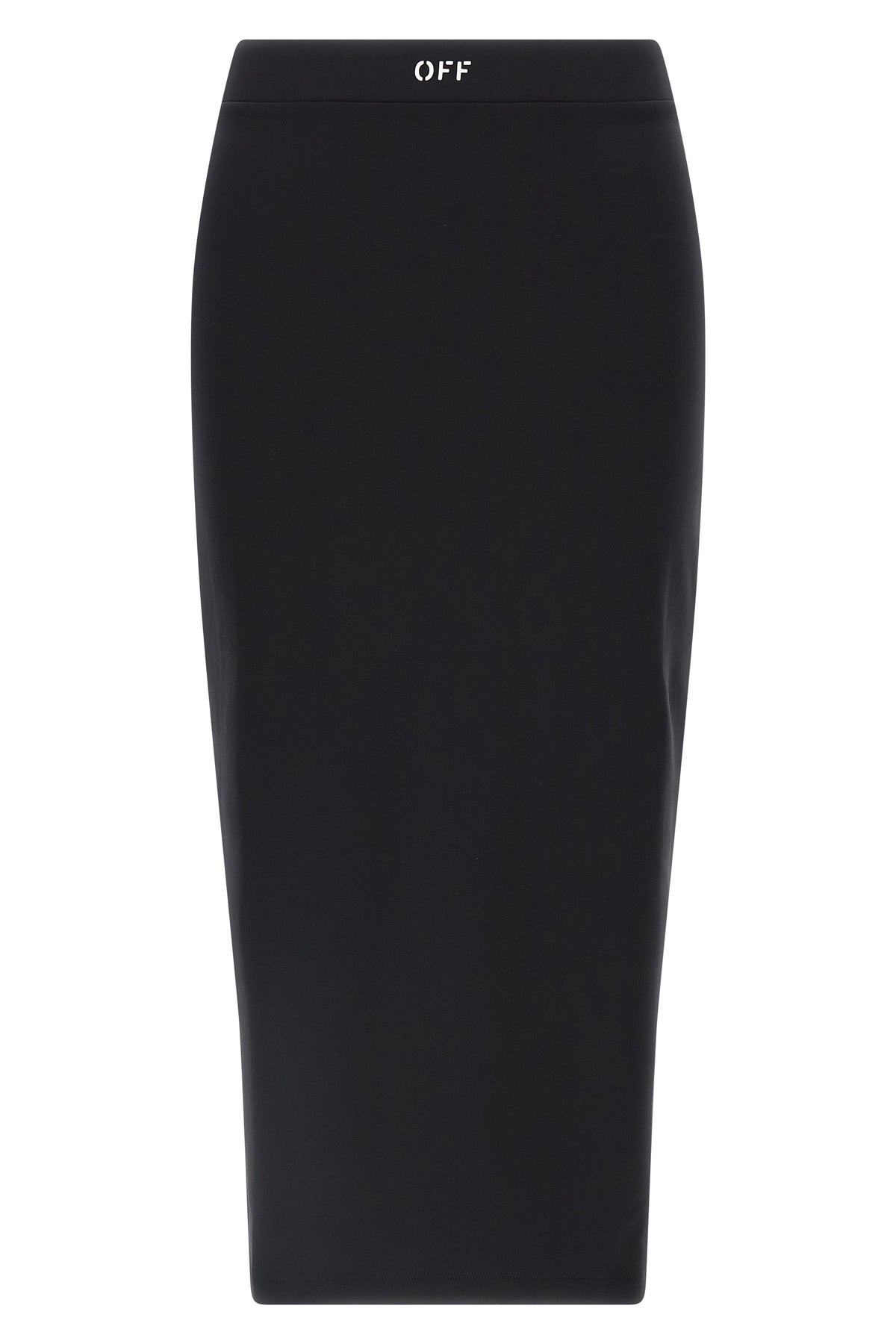midi skirt in stretch technical fabric