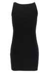 off stamp ribbed stretch cotton dress