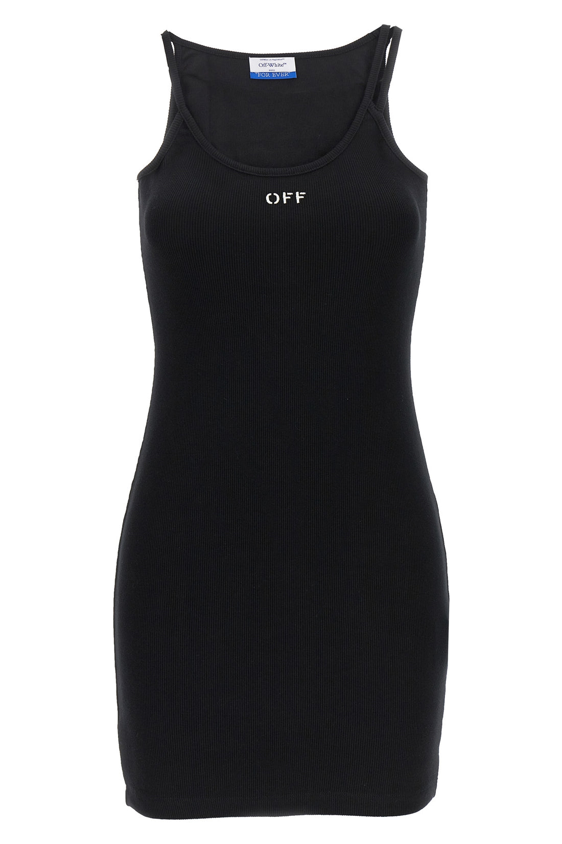 OFF-WHITE 36 off stamp ribbed stretch cotton dress