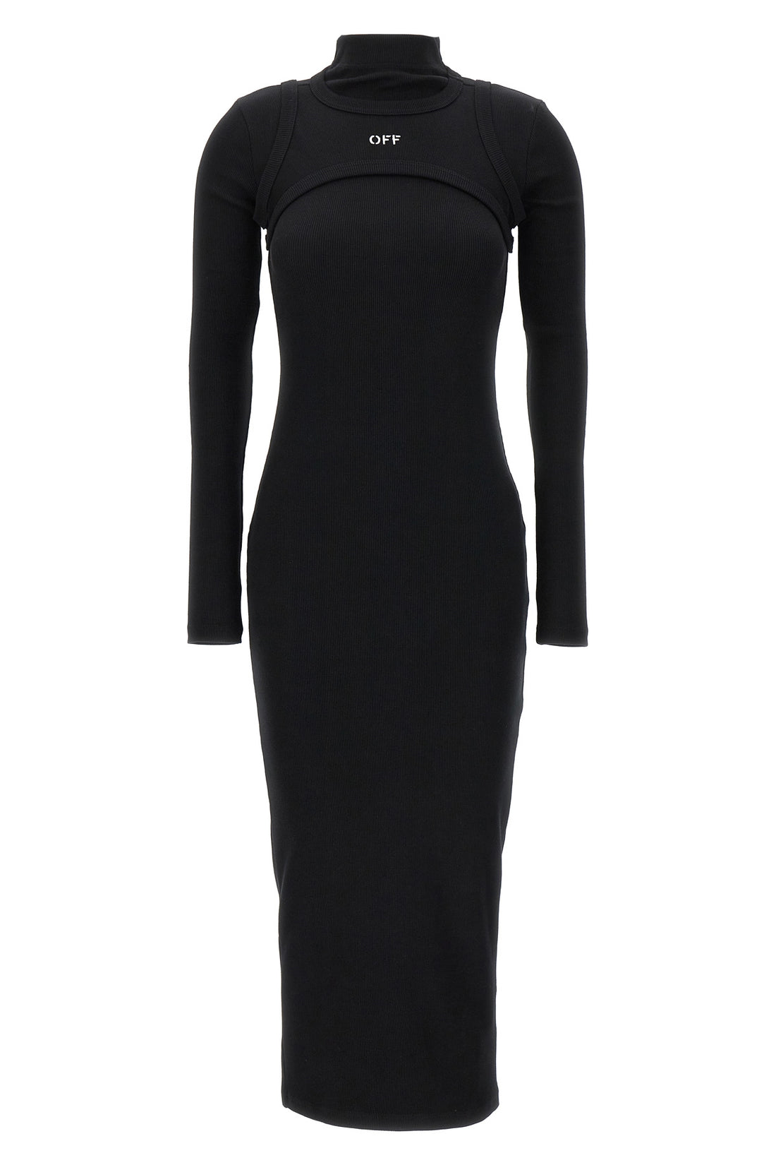 OFF-WHITE 38 off stamp stretch cotton dress