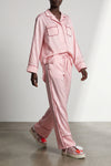 long jacquard satin new roxy pajama satin jacquard shirt