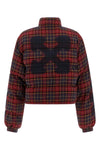 check flan arrow spray quilted cotton flannel jacket