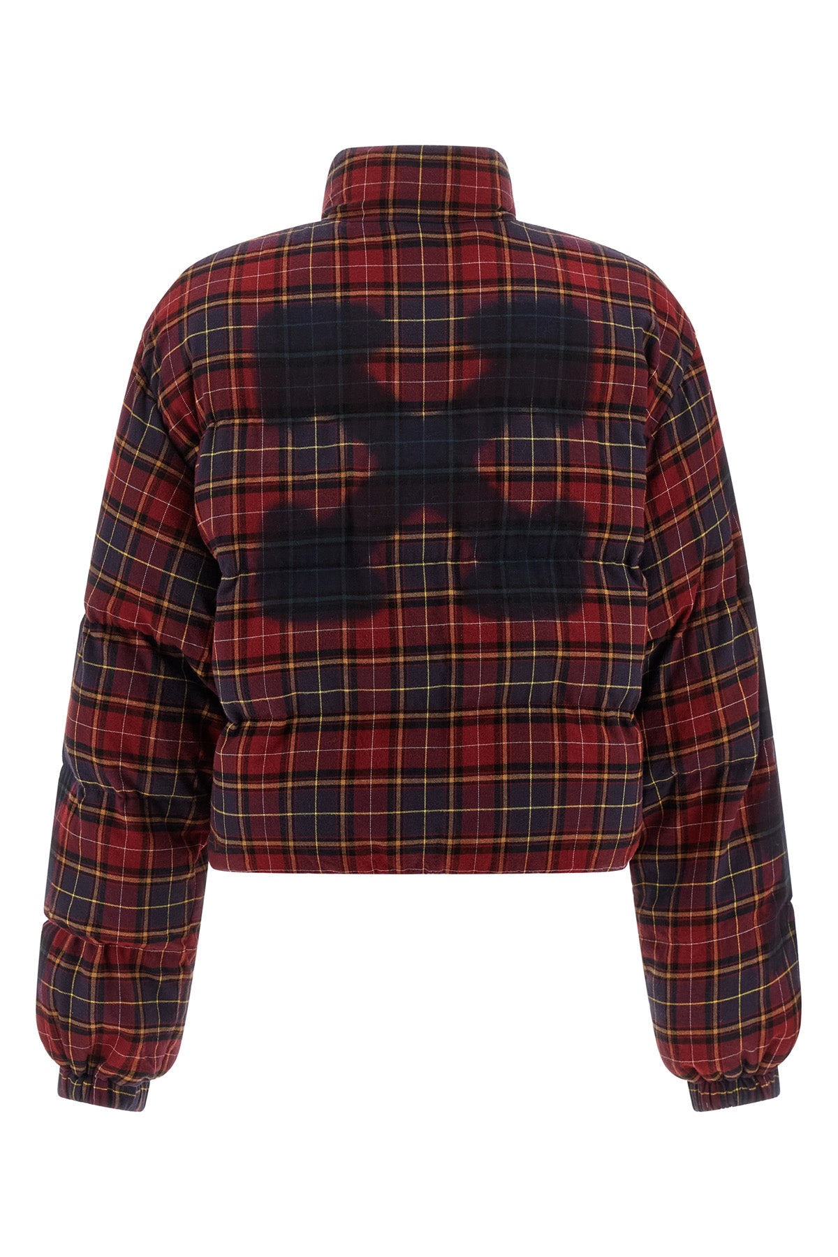 check flan arrow spray quilted cotton flannel jacket
