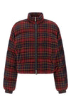 check flan arrow spray quilted cotton flannel jacket