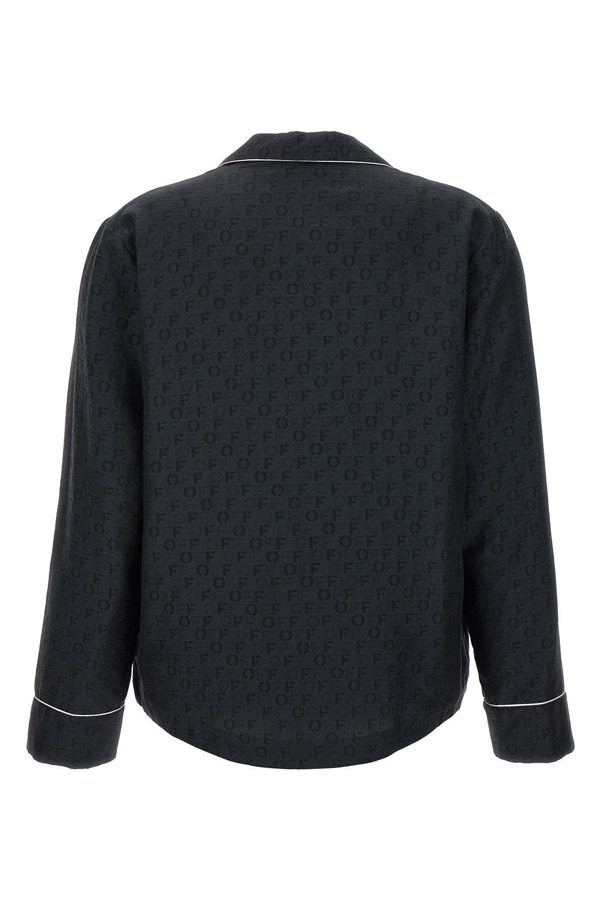 off jaquard pajama silk and cotton blend shirt