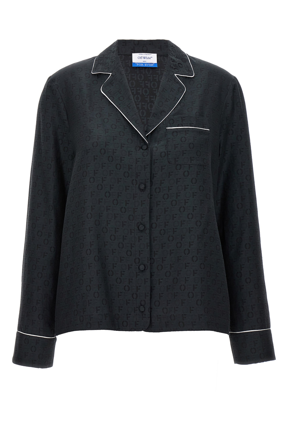 OFF-WHITE 38 off jaquard pajama silk and cotton blend shirt