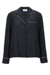off jaquard pajama silk and cotton blend shirt