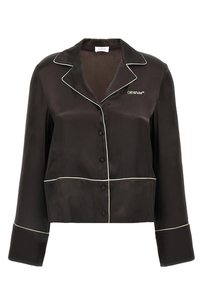 acetate and silk blend shirt
