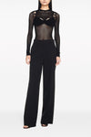 net arrow bralette top in stretch mesh fabric