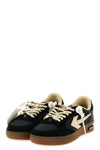 end of play nylon and hairy suede sneakers