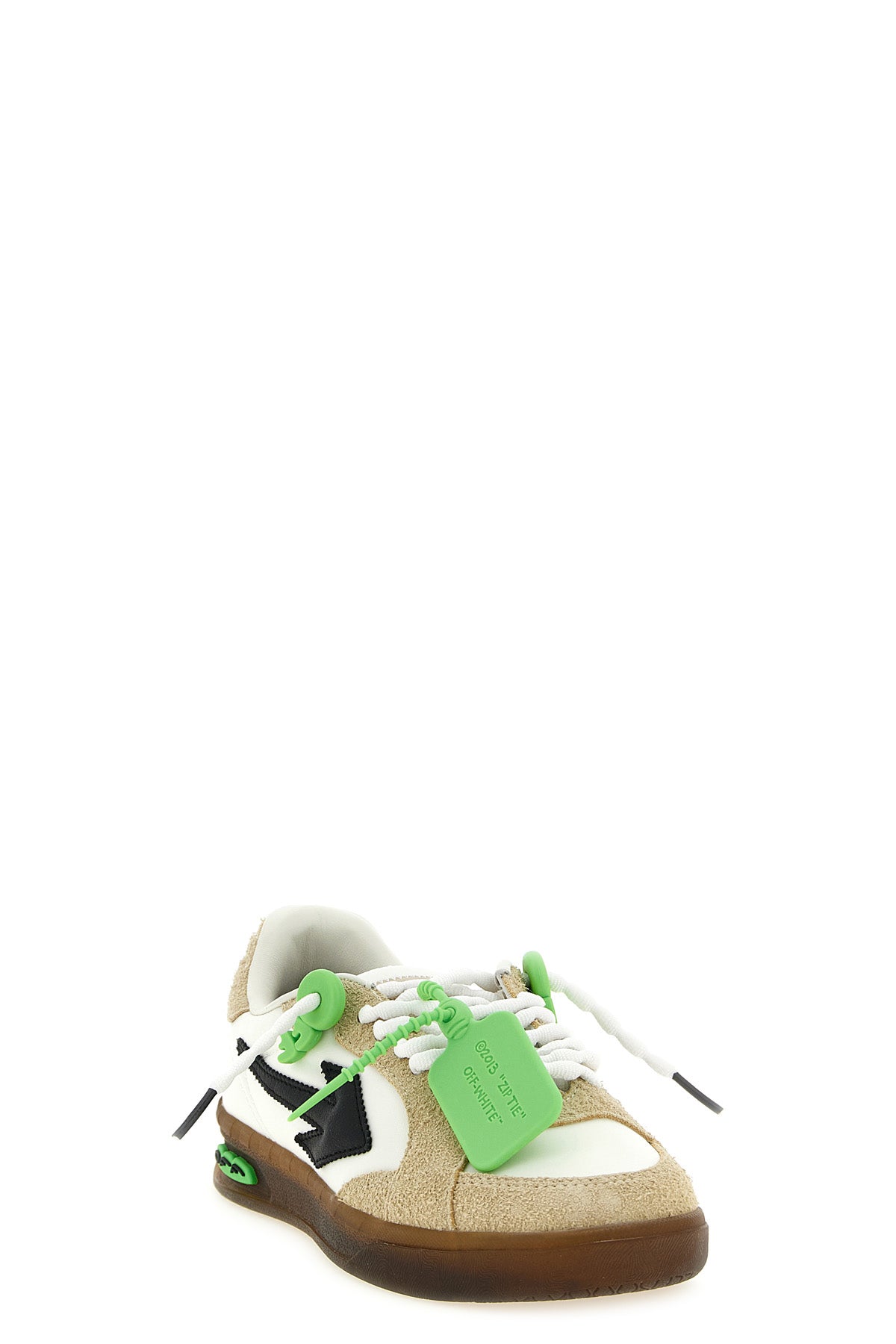 end of play nylon and hairy suede sneakers