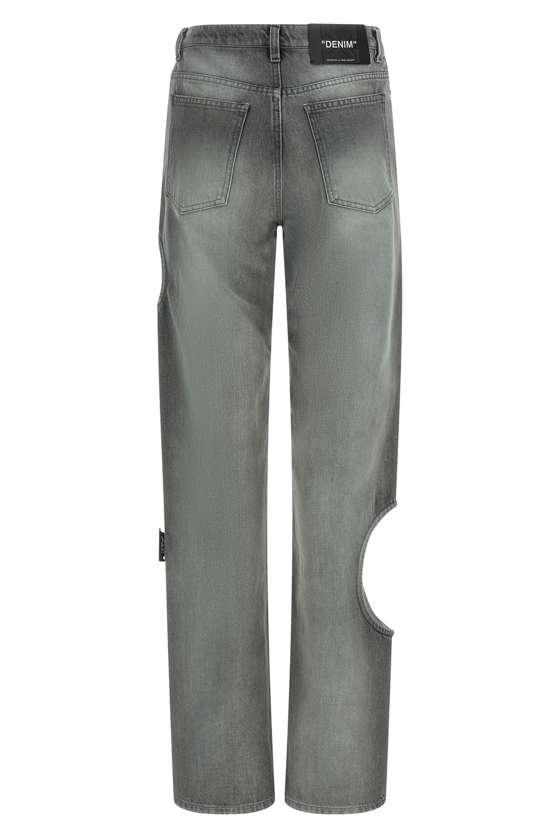 OFF-WHITE 25 spray new meteor délavé cotton denim jeans