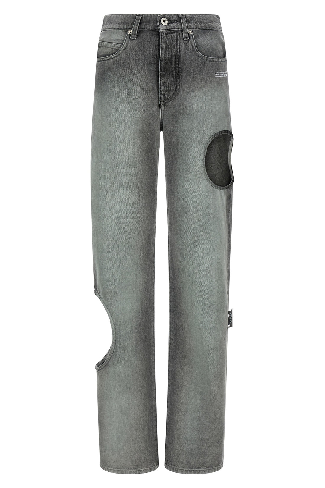 OFF-WHITE 25 spray new meteor délavé cotton denim jeans