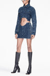 motorcycle cropped denim jacket