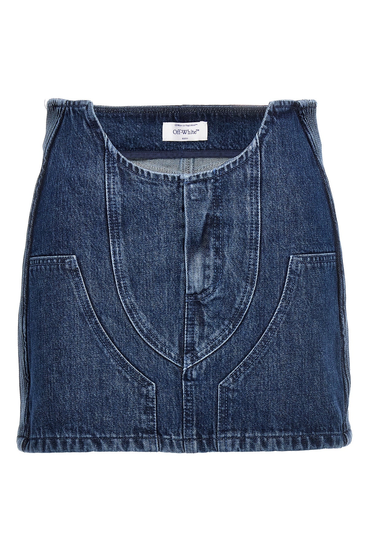 motorcycle denim miniskirt