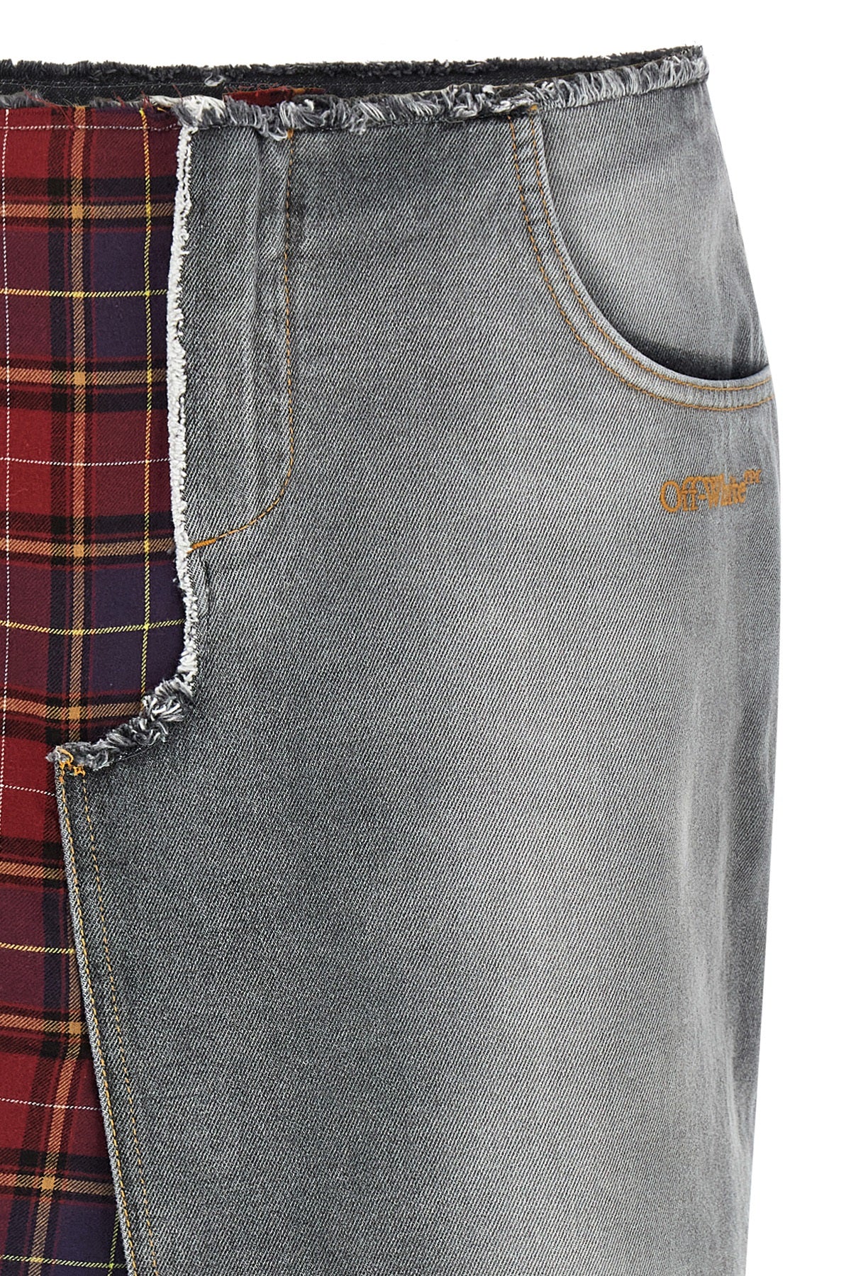 patchwork midi skirt