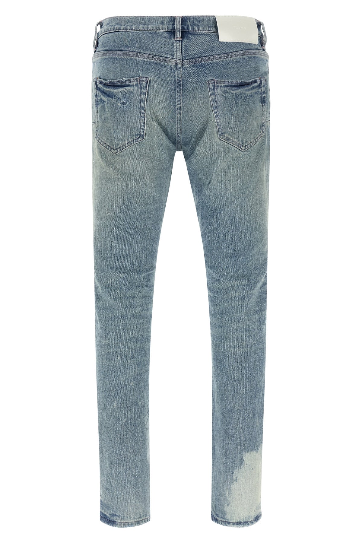 p001 repairs used-effect stone washed stretch cotton denim jeans