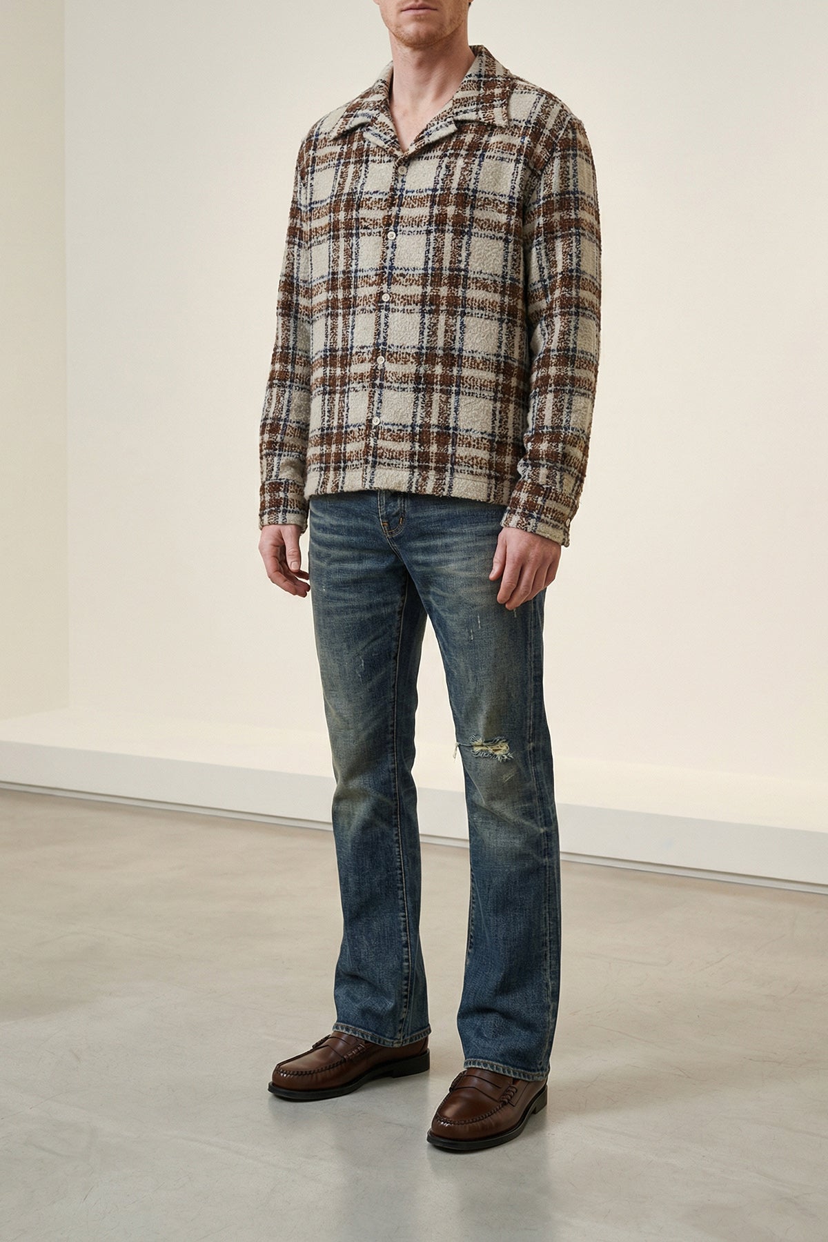 1 year dirty fade stretch denim jeans
