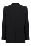 double-breasted synthetic fabric blazer