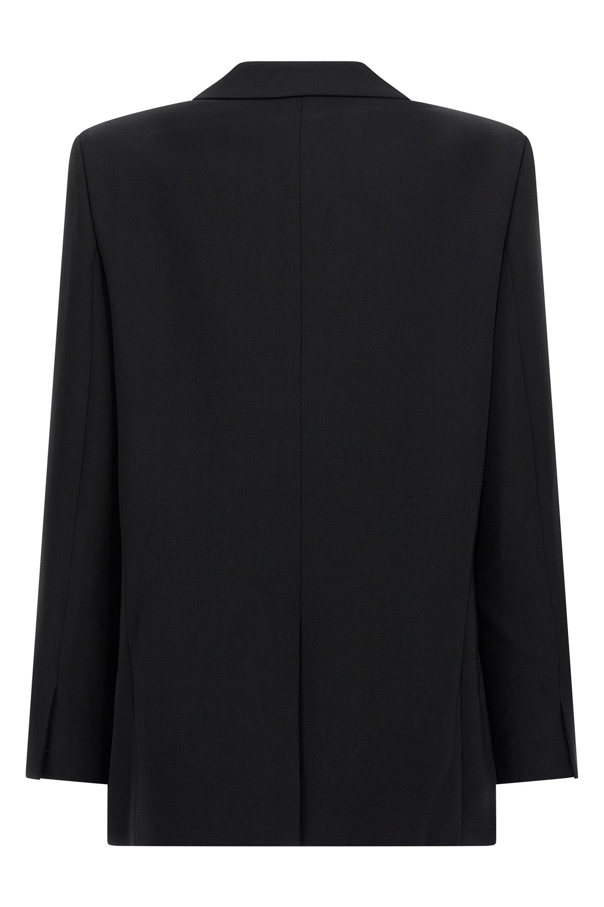 double-breasted synthetic fabric blazer