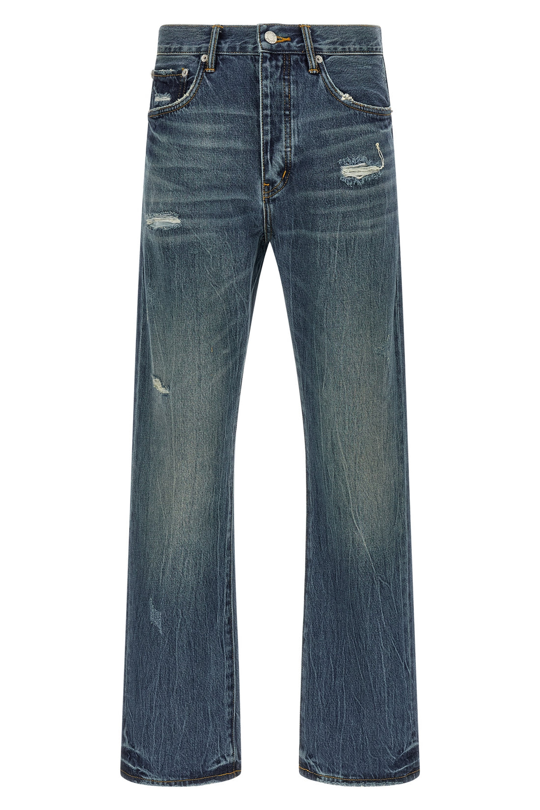 PURPLE 29 p011 modern vintage used and distressed stonewashed cotton denim jeans