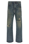 p018 - 9 to 5 used-effect stonewashed cotton denim jeans