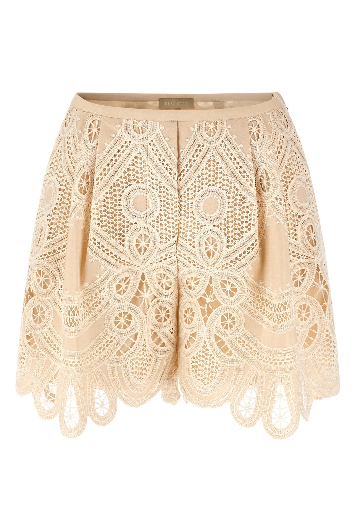 the elie saab shorts feature a tailored construction defined by structured volum