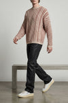 p026 rinsed foil boot used-effect garment-dyed cotton denim jeans