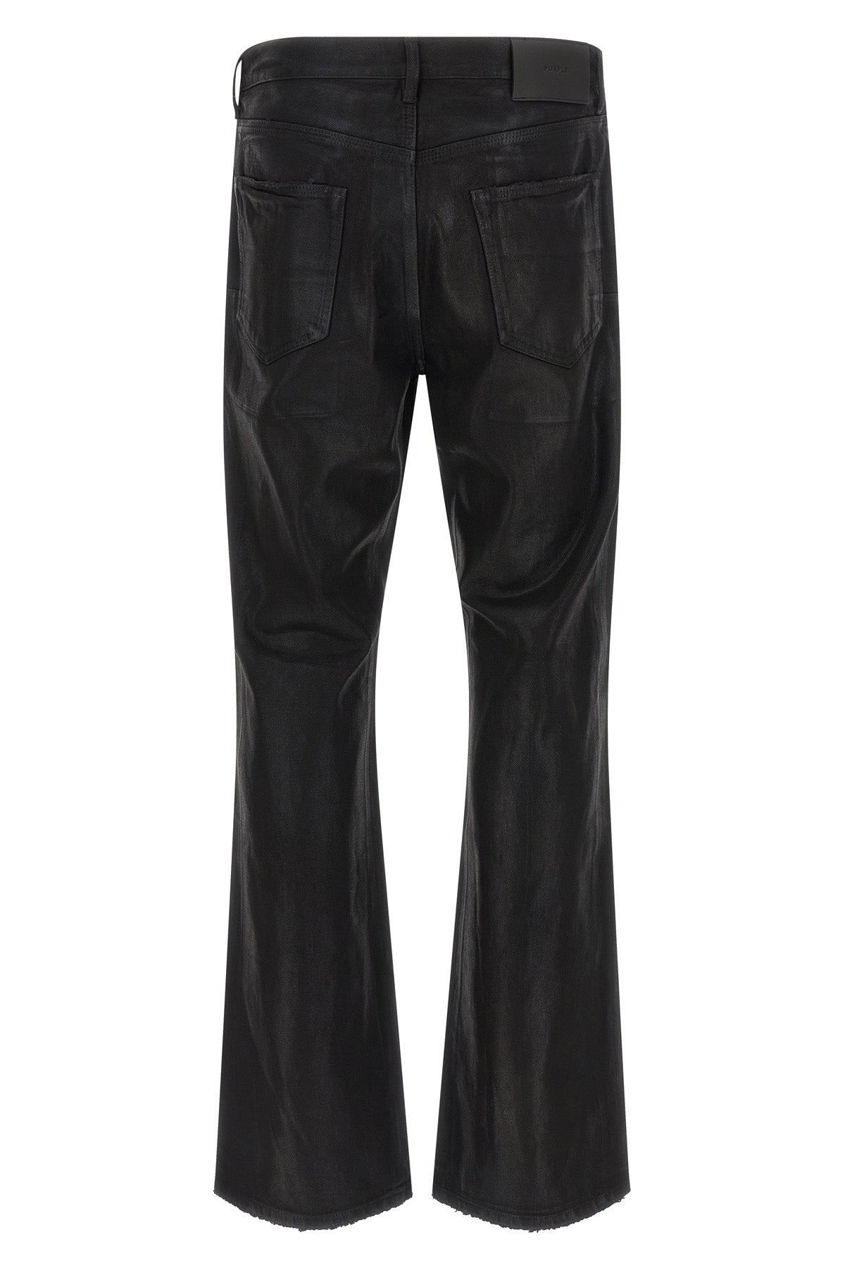 p026 rinsed foil boot used-effect garment-dyed cotton denim jeans