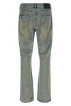 p026 dirty fade rip boot used-effect stonewashed cotton denim jeans