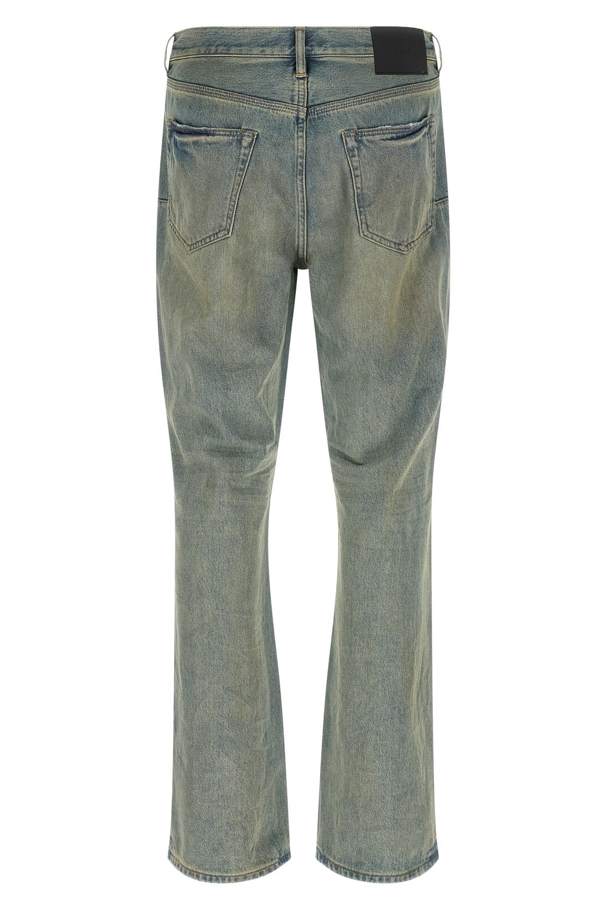 p026 dirty fade rip boot used-effect stonewashed cotton denim jeans